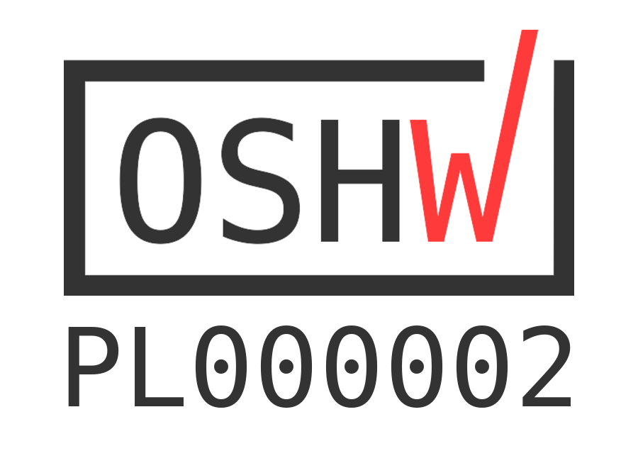 Sello de certificación de la OSHWA para Bike Pixel con código PL000002