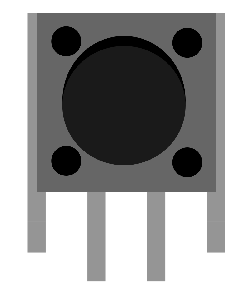 Breadboard view of the vertical push button created in Inkscape.