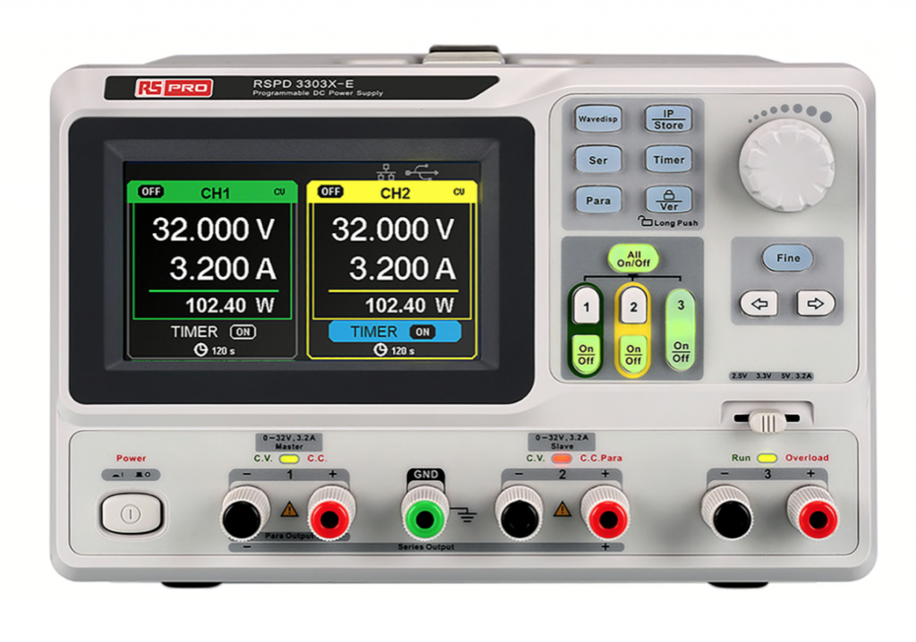 Cloned DC power supply that looks the same as the original byt changing the company logo to RS-PRo.