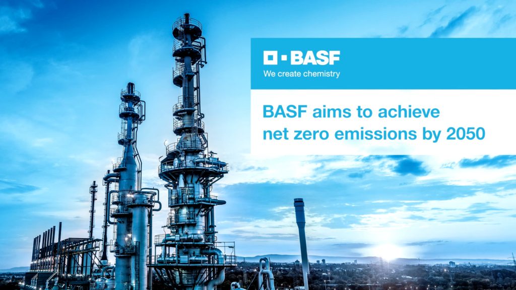 BASF presentation with its plans to be a green and sustainable company by 2050.