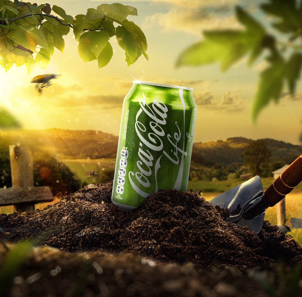 Coca-Cola life ad. All very natural and green.