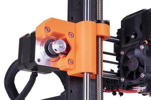 Detailed view of the Prusa MK3S+ Y axis motor.